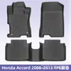 Adecuado para Honda Accord 2008-2013 Tapetes de Piso TPE Material 3D para Todo Clima Tapete de Cajuela