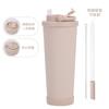Nuevo Modelo 2026 Taza Térmica de Gran Capacidad 830ml con Asa Conveniente y Popote Desplegable, Taza con Popote de Agujero Grande