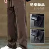 Pantalones de pierna recta para hombre de talla grande de invierno Otoño Invierno Nuevos Sueltos Marca de moda Pantalones de talla grande Modernos Casuales de pierna recta Largos En stock