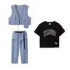 Disfraz de jazz para niña, guapo traje de actuación hip hop japonés, conjunto para niños, hip hop hiphop, pasarela, escenario, moda