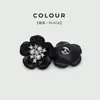 Botones metálicos florales de resina perlada incrustados con diamantes para abrigos de lana, blazers, botones de dos tonos, accesorios de botones para suéteres