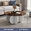 Mesa de Centro para Sala de Estar, Lujo Ligero Moderno Sala de Estar, Pequeña Mesa de Centro Redonda de Placa de Roca para Hogar, Tendencia Ins Minimalista para Balcón