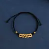 Pulseira de Fio Vermelho com Moedas dos Cinco Imperadores Cor Dourada para Homens e Mulheres, Contas da Sorte, Pulseira Teçida do Ano do Zodíaco, Boa Sorte