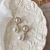 Pendientes/Clips "Belleza estilo Hong Kong" estilo palacio retro francés artístico con textura de perla en forma de gota de agua