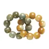 La belleza del mundo está dispuesta a enlazarse contigo blanco degradado Jade Bodhi giro a mano para hombres y mujeres giro en el dedo suave giro a mano para estudiantes