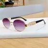 Gafas de Sol Miu Miu Transfronterizas Marca de Gran Nombre Europea y Americana Montura Completa de Metal, Gafas de Sol de Calle de Moda para Hombre y Mujer, Gafas Ovaladas de Montura Pequeña