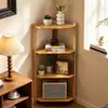 Estante de almacenamiento simple de bambú para cocina, hogar, sala de estar, dormitorio, gabinete de almacenamiento multicapa multifuncional, organizador de pie