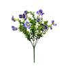Pensamiento Flor Artificial Transfronteriza Flor Artificial Hoja de Eucalipto Artificial Decoración del Hogar para Interiores Decoración de Boda Accesorios de Fotografía