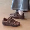 Tênis de Treino Alemão Super Quente com Estampa de Leopardo Patchwork Feminino 2026 Novo Outono Aumento Interno de Altura Tênis Forrest Gump Cadarço Esportivo Casual