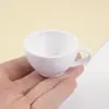 Mini Modelo de Xícara de Café Simulação Copo de Plástico Xícara de Chá Recipiente Acessórios Casa de Brinquedo DIY Decoração de Cena Adereços