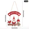 Decorações de Natal Novas Transfronteiriças Pequenos Pingentes de Madeira Pingentes de Placa com Palavras Criativas de Tema Natalino Pingentes para Idosos
