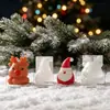 Molde de Silicona Yumeyi Transfronterizo de Papá Noel y Reno 3D, Molde de Velas Aromáticas y Yeso Navideño de Dibujos Animados