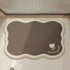 Alfombrilla de baño de diatomita de lujo con diseño único, absorbente y de secado rápido, fácil de mantener, adecuada para uso doméstico
