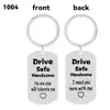 Chaveiro Americano de Aço Inoxidável Drivesafe Pode Ser Personalizado como um Presente de Ação de Graças Dupla Face para Pai e Marido