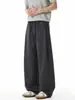 Pantalones casuales de pierna ancha a rayas estilo retro americano transfronterizos para hombre, nuevo estilo primavera y otoño, diseño holgado y adelgazante, elegantes pantalones de traje