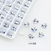 Dongzhou Cristal 6*5.3mm Strass em Formato de Coração com Fundo Plano Strass de Vidro de Formato Irregular Strass de Cristal em Formato de Coração para Nail Art Acessórios DIY Atacado