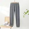 Pantalones de casa cálidos con forro polar, estilo asiático, para mujer, nuevos de otoño e invierno, holgados y cálidos para estar en casa