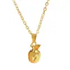 Joyería de Colgante de Manzana de Venta Caliente Nochebuena Transfronteriza, Artículo de Regalo Chapado en Oro, Collar Simple y Versátil de Paz y Seguridad