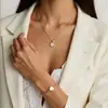 Novo Colar Cruz de Gota de Óleo Esmaltado Colorido Estilo Europeu e Americano para Mulheres Corrente Simples Nicho Versátil Clavícula Atacado Transfronteiriço
