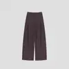 Calça Lã Grossa Forrada com Fleece Perna Larga para Mulheres 2025 Inverno Novo Estilo Cintura Alta Quente Emagrecedora Macia Reta