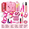 Novos brinquedos de cosméticos de simulação para crianças, meninas, batom sem pigmento, esmalte de unha, adereços, caixa de maquiagem incolor, conjunto