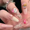 Manicura Uñas Portátiles Ojo de Gato Parches de Uñas Hechos a Mano Color Champaña Uñas Postizas Mayoreo Extraíbles y Versátiles