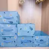 Caixa de Armazenamento de Roupas Pied-de-Poule Doméstica Tecido Organizador de Roupas Calças Guarda-Roupa Caixa de Armazenamento Dobrável em Camadas Atacado