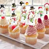 Atacado Decoração de Natal Boneco de Neve Toppers para Bolo Aniversário de Inverno Decoração de Bolo de Natal Toppers Inserções