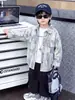 Chaqueta Camisa Casual para Niños Primavera y Otoño Estilo Coreano Elegante Versátil Top para Niños Pequeños Camisa de Comercio Exterior