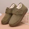 Zapatos de Algodón para Mujer 2026 Invierno Nuevo Estilo Zapatos de Algodón Cálidos con Felpa para Mujer Sin Cordones Suela Suave Antideslizante Velcro Mágico Zapatos de Mamá