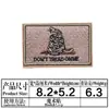 Parche de Tela Bordado Blanco y Negro Borde Rojo Impreso Velcro Criaturas Animales Insignia Cuadrada Parche Táctico Velcro