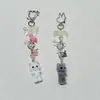 Chaveiro Pingente Gato Tridimensional Fofo de Resina com Flocagem Pingente Chaveiro de Carro Pingente de Bolsa Joias Venda por Atacado