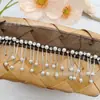 Nova Base de Renda com Strass, Pérolas, Franjas, Acabamento em Renda, Bordado Pesado, Miçangas Tubulares, Renda DIY Decoração para Abajur Hanfu