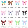 Joyería para Uñas Artísticas de Mariposa Artificial Luminosa Pintada Colorida Accesorios de Pasador de Pelo para Uñas Fluorescentes, Aretes