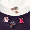 Estilo coreano Cartoon Cute Girl Colorful Christmas Chest Exquisite Christmas Gift Broche de três peças unissex