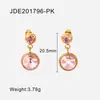 Para agradecer aos novos e antigos clientes, a Jieding oferece brincos versáteis para mulheres, estilo europeu e americano, aço inoxidável banhado a ouro 18k, atacado