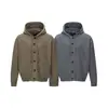 Ropa Vintage Yidao Otoño 2026 Nuevo Retro Japonés Color Sólido Simple Casual Holgado Cardigan de Punto con Capucha para Hombre