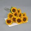 Girasol de simulación girasol hecho a mano decoración para el hogar centro comercial flor artificial accesorios para fotografía al aire libre flores artificiales venta al por mayor