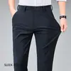 Pantalones de vestir rectos holgados, nuevo modelo de otoño, disponibles en una amplia gama de tallas, pantalones casuales diarios para hombre, elásticos, sin arrugas, pantalones de traje