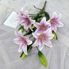 Nova Flor Artificial Lírio de 6 Cabeças Série Casamento Arranjo de Flores para Salão de Casamento Decoração Floral Flor Artificial Venda Direta da Fábrica Atacado