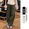 Calça cargo preta com barra curva para mulheres, estilo fino de verão, para baixinhas, casual, folgada, cropped, calça pantalona