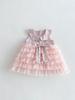 Vestido de Verano para Bebé Niña Vestido Dulce Vestido de Princesa con Cuello de Muñeca para Niña Vestido de Bebé de Cien Días Falda de Pastel