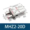 Pinça pneumática de garra de ar paralela pequena com cilindro de dedo de extensão MHZ2-6D/MHZL2-10D/16D/20d32d