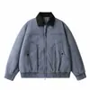 Ropa Vintage Yidao 2026 Invierno Nuevo Retro Japonés Estructurado Color Bloque Desgastado Solapa Cálido Ropa de Trabajo Chaqueta Abrigo de Algodón