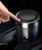 Ashtray de Carro Mais Vendido Transfronteiriço Anti-Cinzas Multifuncional Alta Qualidade Com Luz Tampa de Abertura de Um Botão Ashtray Automático de Carro
