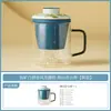 Taza de té de cerámica hecha en fábrica con detalles dorados y motivos florales, adecuada para uso doméstico, con separación de té y agua, juego de té kung fu para oficina