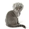 Peruca Popular para Pets para Vendas Transfronteiriças, Tamanho Pequeno Cabelo Afro Cinza Adereço de Cosplay de Halloween Adereço para Foto Headwear