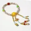 Pulsera Budista Original de Estrella y Luna con Cuentas de Oración para Mujer, Nuevo Diseño Versátil Estilo Chino