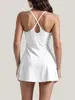 Amazon Europa e América Vestido Esportivo Fitness Yoga Anti-exposição Alça Fina Vestido Corrida ao Ar Livre Saia de Tênis Mulher