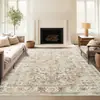 Alfombra de piso lavable de imitación cachemir persa vintage transfronteriza de Amazon para sala de estar y sofá, alfombra de tamaño completo hipoalergénica y duradera